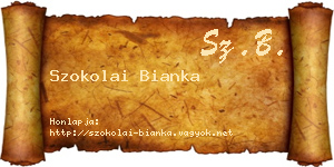 Szokolai Bianka névjegykártya