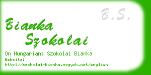 bianka szokolai business card